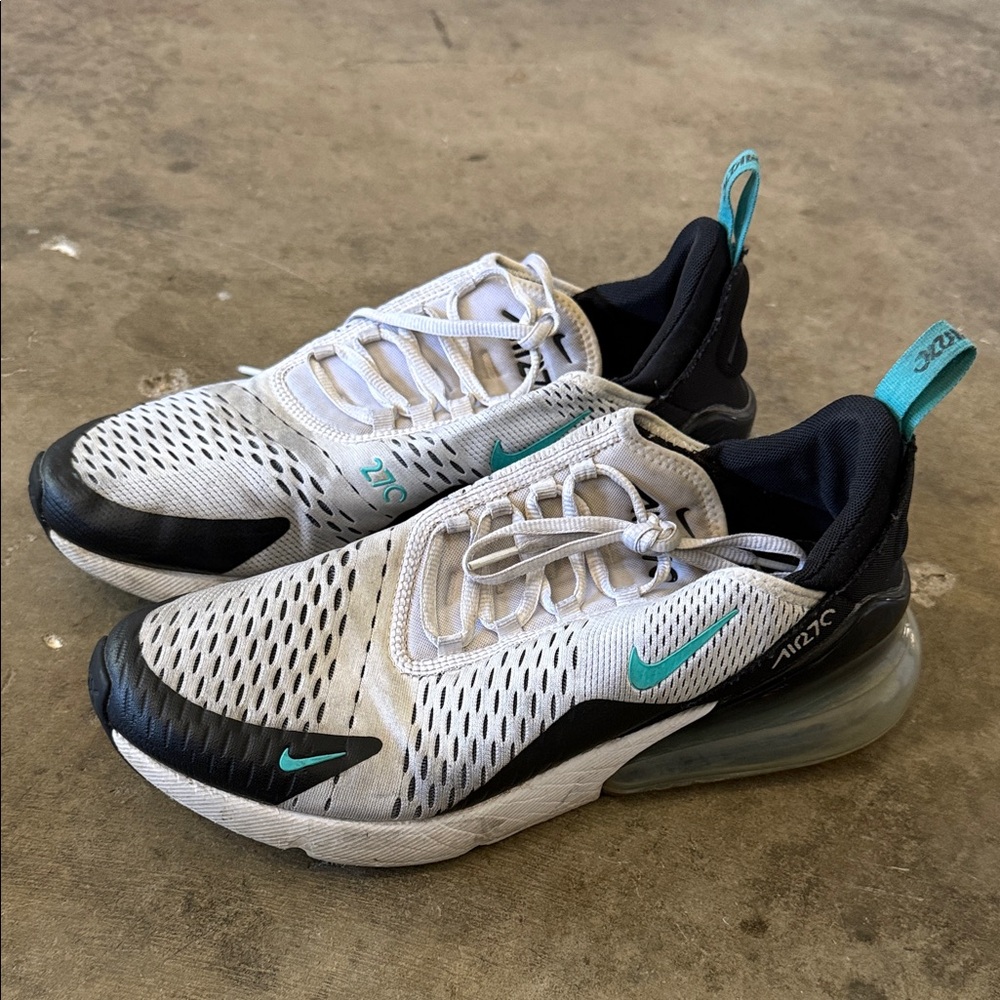 Nike Men’s Air Max 270 Sneakers - White & Teal
